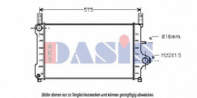 AKS DASIS 091040n -  Радиатор, охлаждение двигателя